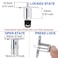 Sourcing Map 2Pcs Push Plunger Lock Drawer Lock 19 X 23mm For Sliding Door, Desk Wardrobe Furniture Cabinet Locker Showcase With Keys (Without Screws) Key