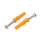 X-DREE 25Pcs 6mmx30mm Plastic Wall Screw Anchor Plugs W Phillips Flat Head Screws