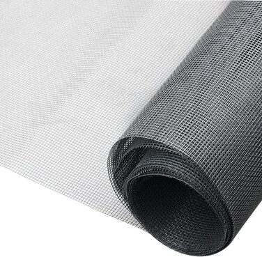 ACBAGI Window Screen Mesh Insect Mesh Screen Fly Mesh Roll Fly Mosquito Net Window Net Fly Screens Fiberglass Screen Mesh For Windows And Door (122X252cm, Grey)