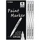 FLYMAX White Paint Pen, 6 Pack 0.7mm Acrylic Permanent Marker - Very Fine Point, Opaque Ink For Wood, Rock, Plastic, Leather, Glass, Stone, Metal, Canvas, Ceramic