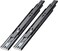 AOLISHENG Push To Open Drawer Slides Ball Bearing Side Mount Full Extension Drawer Runners Rails Heavy Duty 100 lb Load Capacity Black 1 Pair (16 Inch)