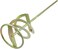 X-DREE Plaster Mixing Tool 11mm Dia Round Shaft Paint Mixer Stirring Paddle Brass Tone (54999547-A222-11E9-8D7C-4Cedfbbbda4E)