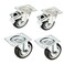 X-DREE 4 Pack 3-Inch Rubber Caster Wheel, Top Plate, 2 Brake 2 Swivel, 110 lbs Load Capacity Each (612351D1-A222-11E9-8D7C-4Cedfbbbda4E)