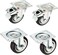 X-DREE 4 Pack 3-Inch Rubber Caster Wheel, Top Plate, 2 Brake 2 Swivel, 110 lbs Load Capacity Each (612351D1-A222-11E9-8D7C-4Cedfbbbda4E)