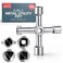SOL 4-In-1 Metal Utility Key, Gas meter Box Key, Radiator Key, Electric Box Key &amp; meter Cupboard Key, Gas meter Key Triangle Uk, Gas Box Key, Gas Key For meter Reading, Electric meter Box Key