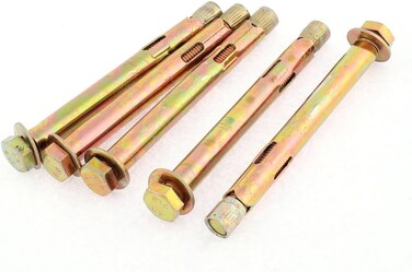 Aexit 5 (Construction Hardware) Pcs M8 X 100mm Thread Hex Nut Split Sleeve Expansion Bolts Anchors (32Ry683Qf116) Screws Fasteners