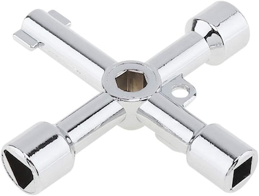 OriGlam 4-Way Multi-Functional Utilities Key - Plumbing Wrench And Opening Tool For Electric Control Water Gas meter Box Cupboard Cabinet Train
