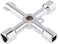 OriGlam 4-Way Multi-Functional Utilities Key - Plumbing Wrench And Opening Tool For Electric Control Water Gas meter Box Cupboard Cabinet Train