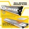 AOLISHENG 1 Pair Heavy Duty Drawer Slides 100 lb Load Capacity Side Mount Full Extension Ball Bearing Cabinet Rails Tool Box Runners Tracks Glides