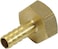 Aexit 6mm Fuel Hose Barb X 1/2Pt Female Thread Straight Coupling Brass Fitting