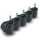 Breewell Pin Type Nylon Office Casters Wheel Chair (Black, 2 Inch) - Pack Of 5