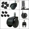 Breewell Pin Type Nylon Office Casters Wheel Chair (Black, 2 Inch) - Pack Of 5