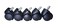 Breewell Pin Type Nylon Office Casters Wheel Chair (Black, 2 Inch) - Pack Of 5