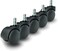 Breewell Pin Type Nylon Office Casters Wheel Chair (Black, 2 Inch) - Pack Of 5