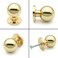 FURFITT 10 Pack Polished Brass Cabinet Knobs 1 Inch/25mm Diameter Shiny Polished Gold Ball Drawer Knobs Solid Zinc Alloy Dresser Kitchen Cupboard Bathroom Furniture Hardware