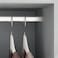 Emuca Wardrobe Oval Hanging Rail Kit With End Supports, 750mm, Chromed, Aluminium And Zamak