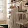 Emuca Wardrobe Oval Hanging Rail Kit With End Supports, 750mm, Chromed, Aluminium And Zamak