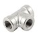 Aexit T ( Parts) Shaped 3 Ports Way 1/4 Npt Female To Female Brass Equal Joint Pipe Fitting Adapter Connector (98Ry825Qf256) Silver Tone