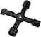 Biella Multi-Function 4-Way Utility Cross Key Wrench - Plumbing Wrench For Gas Electric meter Cabinets Bleed Radiators