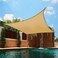 ECVV 3M X 5M Rectangular Curved Sun Shade Sail Canopy, 160Gsm Permeable Fabric, 95% UV Block - Ideal For Patio, Garden, Pergola, Backyard, Outdoor Facilities &amp; Activities