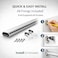 MKGT Oval Rail Wardrobe Polished Chrome Hanging Tube Metal Closet Organizer Cut To Size + End Supports And Screws (1000mm (1.0m) ~39.4&Prime;)