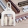 Homoyoyo 10Pcs Curtain Track Rollers Runners Glider Rail Pulley Wheeled Carriers Fold Drapery Runners Hook Rollers