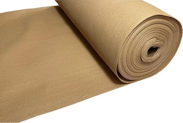 HLXMESH HDPE Sun Shade Net Roll , 170Gsm Beige Color，Balcony Windscreen Netting Car Parking Shade (3mx50m)