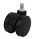 Aexit 2-Inch (Power Supply And Power Module) Diameter M10 Thread Mount Pu Plastic Brake Swivel Replacement Dual Caster Wheel