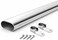 MKGT Oval Rail Wardrobe Polished Chrome Hanging Tube Metal Closet Organizer Cut To Size + End Supports And Screws (500mm (0.5m) ~19.7&Prime;)