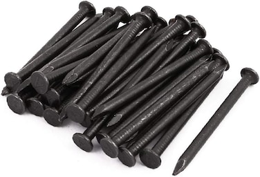 X-DREE 2.5-Inch Length Carbon Steel Point Tip Wall Cement Nail Black 30Pcs