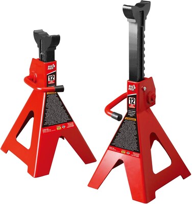 Big Red Torin Steel Jack Stands: 12 Ton Capacity, 1 Pair