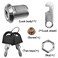 Juliyeh 2 Pcs Cam Locks,Drawer Cabinet Locking,Security Cabinet Lock For Door,20mm Length Zinc Alloy Cupboard Locker Letter Box Locks Silver(The Key Of Each Lock Is Different)