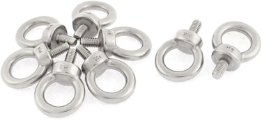Aexit Machinery (Abrasives) Shoulder Lifting Eye Bolt M6 X 12mm Male (65Ry624Qf659) Thread 8Pcs