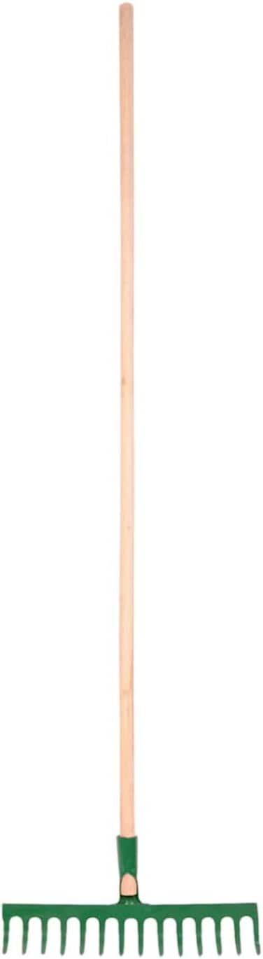 Moonlight Steel Garden Rake (14 Teeth, Green,10182)