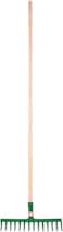 Moonlight Steel Garden Rake (14 Teeth, Green,10182)
