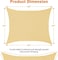D&amp;D Pa Sun Shade Sail Rectangle, Sun Blocking Canopy Sail For Patios, Lawn, Porch, Deck, Backyard, Pergola Or Outdoor Activities, 95% UV Blockage &amp; Breathable Material, Sand (3 X 3 m)