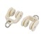X-DREE 14mm Dia Twin Wheel Plastic Curtain Track Rail Roller Hanging Glider Beige 30Pcs
