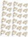 X-DREE 14mm Dia Twin Wheel Plastic Curtain Track Rail Roller Hanging Glider Beige 30Pcs
