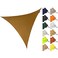 GEBIN Triangle Water Resistant Garden Patio Sun Shade Sail Canopy, Outdoor Terrace Paddock Party UV Protection Waterproof Sunscreen (Brown,3X3X3m)