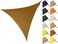 GEBIN Triangle Water Resistant Garden Patio Sun Shade Sail Canopy, Outdoor Terrace Paddock Party UV Protection Waterproof Sunscreen (Brown,3X3X3m)