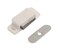 Merriway Bh00396 (4 Pcs) Heavy Duty Magnetic Cupboard Cabinet Door Catches, White Small 43 X 18 mm With Single Plate And Screws, 6 Kg Pull Strength - Pack Of 4 Pieces