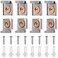 Aylifu Mirror Hanger Clips Set, 2 Sets (8 Pieces) Unframed Mirror Mount Clips, Metal Spring Loaded Mirror Hanger Clips With Screws And Rawl Plugs