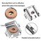 Aylifu Mirror Hanger Clips Set, 2 Sets (8 Pieces) Unframed Mirror Mount Clips, Metal Spring Loaded Mirror Hanger Clips With Screws And Rawl Plugs