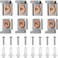 Aylifu Mirror Hanger Clips Set, 2 Sets (8 Pieces) Unframed Mirror Mount Clips, Metal Spring Loaded Mirror Hanger Clips With Screws And Rawl Plugs
