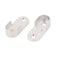 Uxcell Sourcingmap Oval Wardrobe Hanging Rail Rod End Bracket Support Silver Tone 2Pcs