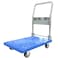 Generic Folding Hand Truck Multifunctional Heavy Duty Platform Truck Sack Truck Foldable Warehouse Transport Trolley With Brake Wheels, Maximum Load 600Kg,Blue,72 * 48cm