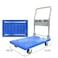 Generic Folding Hand Truck Multifunctional Heavy Duty Platform Truck Sack Truck Foldable Warehouse Transport Trolley With Brake Wheels, Maximum Load 600Kg,Blue,72 * 48cm