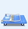 Generic Folding Hand Truck Multifunctional Heavy Duty Platform Truck Sack Truck Foldable Warehouse Transport Trolley With Brake Wheels, Maximum Load 600Kg,Blue,72 * 48cm