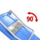 Generic Folding Hand Truck Multifunctional Heavy Duty Platform Truck Sack Truck Foldable Warehouse Transport Trolley With Brake Wheels, Maximum Load 600Kg,Blue,72 * 48cm