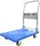 Generic Folding Hand Truck Multifunctional Heavy Duty Platform Truck Sack Truck Foldable Warehouse Transport Trolley With Brake Wheels, Maximum Load 600Kg,Blue,72 * 48cm